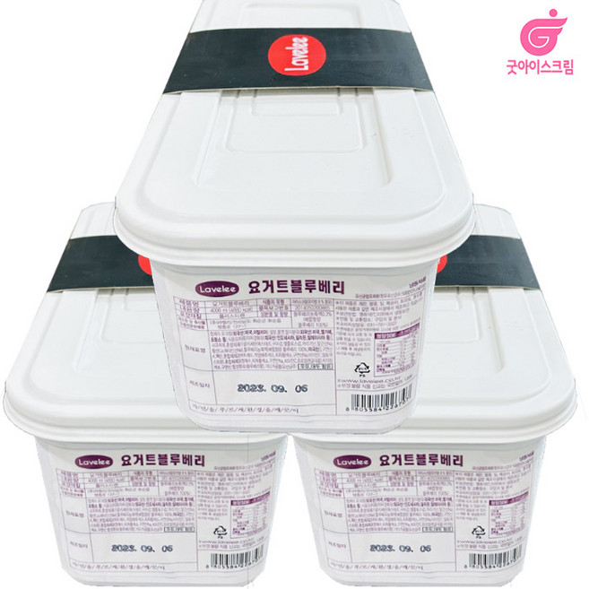 라벨리 4리터 요거트블루베리, 3개, 4L