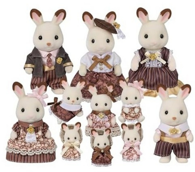 실바니아 패밀리 인형 쇼콜라 토끼 패밀리 애니버서리세트 C74 장난감 돌하우스 Sylvanian Families 에폭시사 EPOCH
