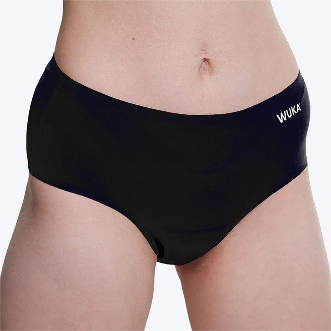 英國永續WUKA月經內著 [中度流量] 中腰超展開全包覆型無痕月經褲 腹脹/產後/體型變化 吸血內褲 月亮褲, XL-4XL(臀圍105-125cm)