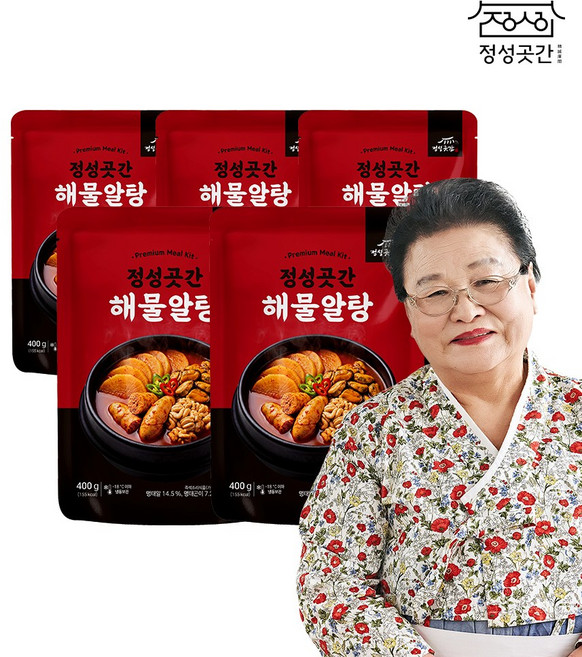 정성곳간 명인 강순의 해물알탕 400g 5팩, 없음, 5개
