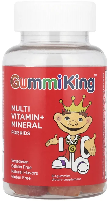 몸관리하세요 겨울입니다 GummiKing 어린이용 종합비타민 + 미네랄 포도 레몬 오렌지 딸기 체리 맛 구미젤리 60개 특별관리진행, GummiKing어린이용종합비타민미네랄포도레몬오렌지딸기, 1, 60 - 쿠팡