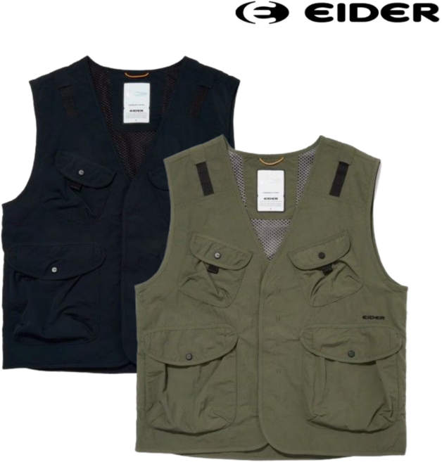 [백화점정품] 아이더 남성 베스트 봄 여름 가을 등판 메쉬 나일론 타슬란 소재 조끼 일상 출근 작업 등산 낚시 캠핑 산행 트레킹 야외 활동 아웃도어 상의