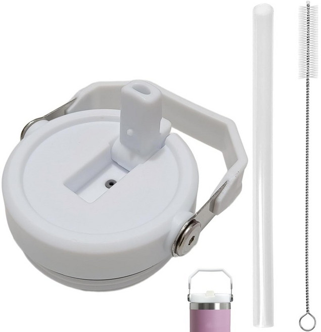 Siemzon 텀블러 밀폐 뚜껑 20온스 30온스휴대용 밀폐 뚜껑, 화이트, 1개, 591ml