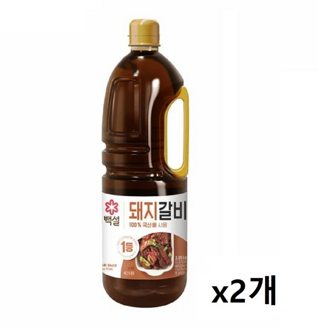 백설 돼지갈비 양념, 2.05kg, 2개
