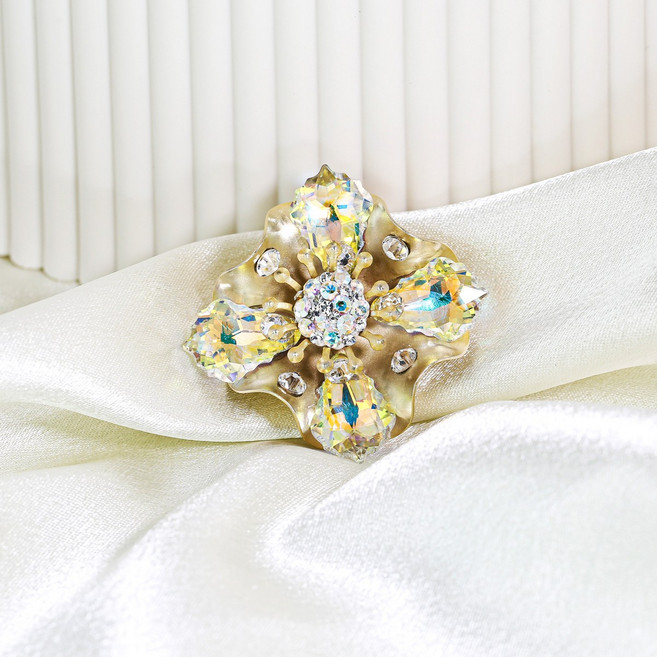 스와로브스키 크리스탈 레이 그레이스 브로치 겸 목걸이 [주문제작]