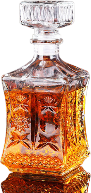 JINGHENG 저장 용기 위스키 양주 디스펜서 고급 예쁜 유리 병 글라스 디캔더 크리스탈 약주 술 세트, 750ml, 1개