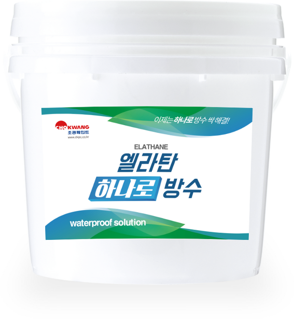 조광 수성 우레탄페인트 엘라탄 하나로 방수페인트 옥상방수 외벽 벽돌벽 방수제 3.5L, 1개, 녹색