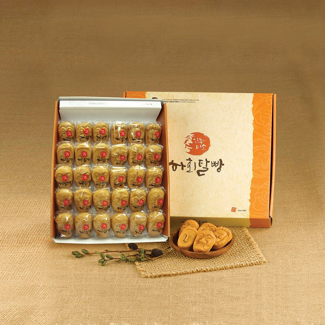 안동 하회탈빵 개별포장 상황버섯 찰보리 안동명장빵 하외탈빵 식약청인증 해썹, 30개, 23g