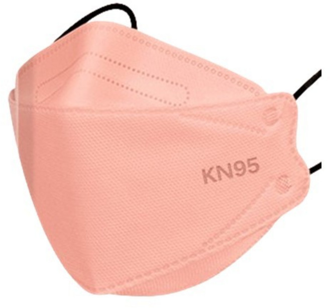 KN95 魚型口罩 莫蘭迪色 3D立體 小臉修飾 成人防塵透氣口罩 韓版時尚MASK, 1個, 櫻粉色 1 片