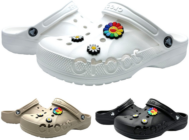 크록스 정품 CROCS 바야 클로그 슬리퍼 +모아츄 악세세리 포함