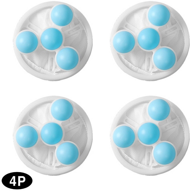 시그무드 버블 먼지 머리카락 회전형 세탁 세탁기 거름망, 블루(blue), 4개