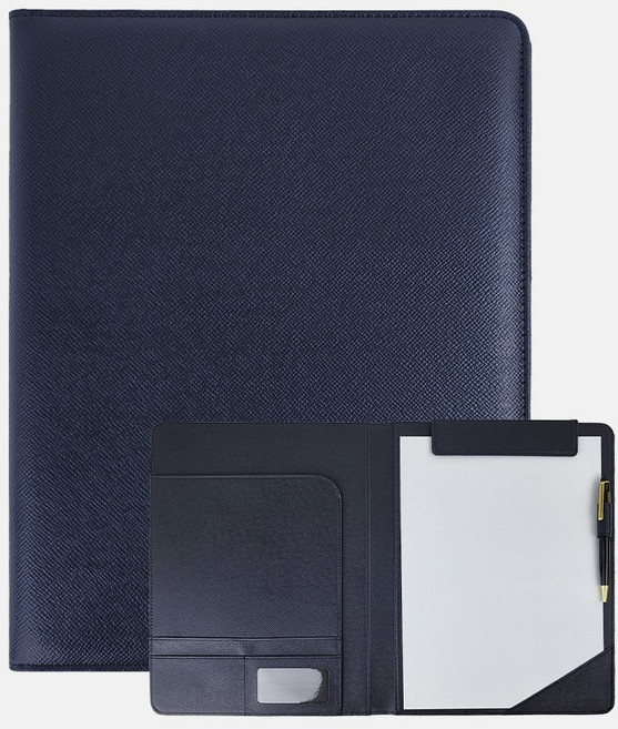 아인텍 A4 가죽 자석바인더 프리미엄 메모패드 HH15, 네이비[H9765](1개), 1개