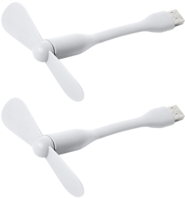 1+1 휴대용 미니 선풍기 usb / 5핀 / 아이폰 8핀 보조배터리 USB 선풍기, 05. C타입젠더+5핀 WH (2개)