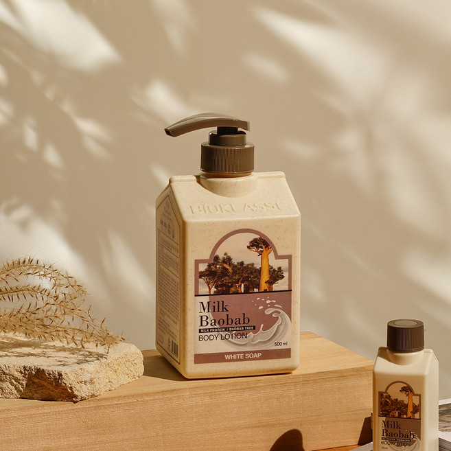 밀크바오밥 1+1 대용량 바디로션 화이트솝향 500ml x 2개