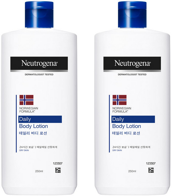 뉴트로지나 데일리 바디 로션, 250ml, 2개