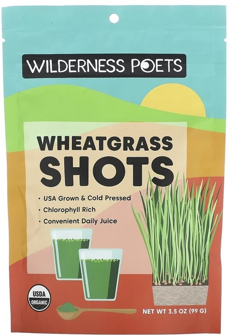 윌더네스 포에츠 유기농 밀싹 샷 파우더 Wilderness Poets Organic Wheatgrass Shots 99g, 1개 - 쿠팡