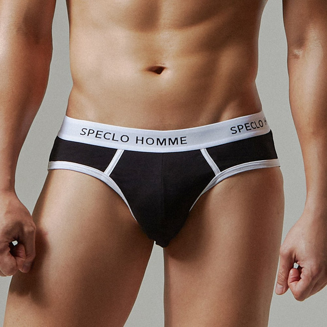 스페클로 남성용 면 스판 로우라이즈 브리프 삼각팬티