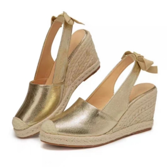 Makone 여성 8센치 에스파듀웨지힐 가보시샌들 에스파듀샌들