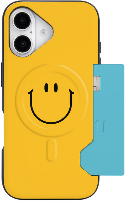 해피 스마일 맥세이프 슬라이드 카드수납 범퍼 케이스