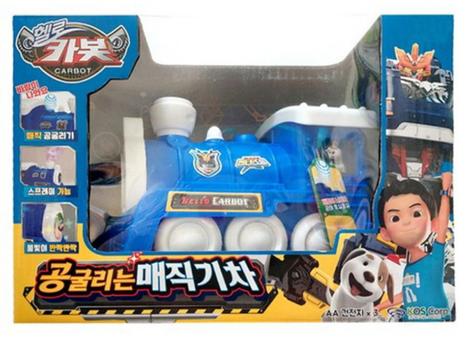 헬로카봇 공 굴리는 매직기차 작동완구, 블루, 1개