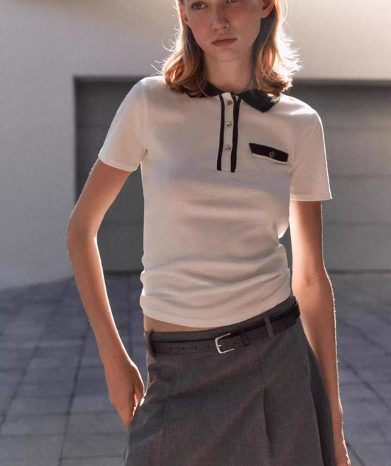 23H3185 자라봄신상 여자반팔티 슬림 폴로티 5644155