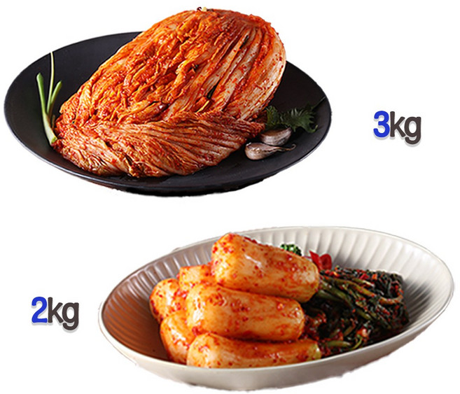 찬우물 신선김치세트 5kg (포기김치 3Kg + 총각김치 2kg)