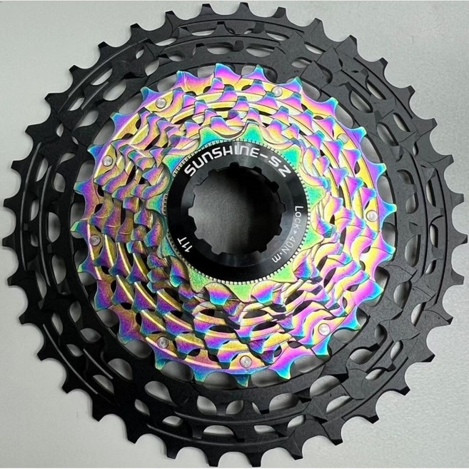 SUNSHINE 日暉輕量化飛輪 SU12-1136SL Shimano HG 12S飛輪 11-36T 金黑, HG 12S 11-36T 彩黑輕量祼空, 1個, 彩黑, HG 12S 11-36T 彩黑輕量祼空