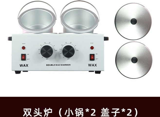 2구 왁스 워머기 브라질리언 워머 제모용 왁싱 기계 500ml 2구, 이중 헤드 단열 가열 500mlx2
