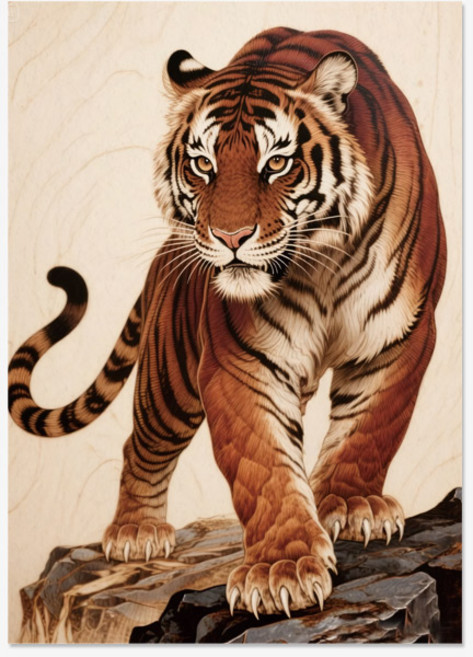 대한민국 호랑이 그림 풍수지리 그림 펠트 패브릭포스터, FB_풍수호랑이_11, A2