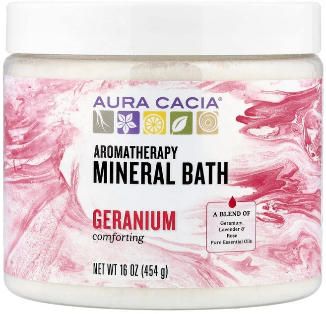 아우라카시아 아로마테라피 미네랄 배스 제라늄 향 454g AUR-88521 - 쿠팡