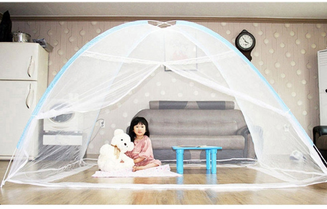 JU 빅사이즈 텐트형 원터치 모기장 (10인용) - 간편 설치 대형 가족캠핑, 2-3인용 원터치(150X200)