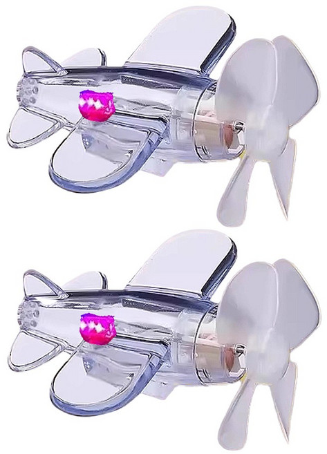 똥불 비행기 빤짝 LED 스쿠터토이 헬멧 데칼 오토바이 탑박스 배달통 액세서리, 2개