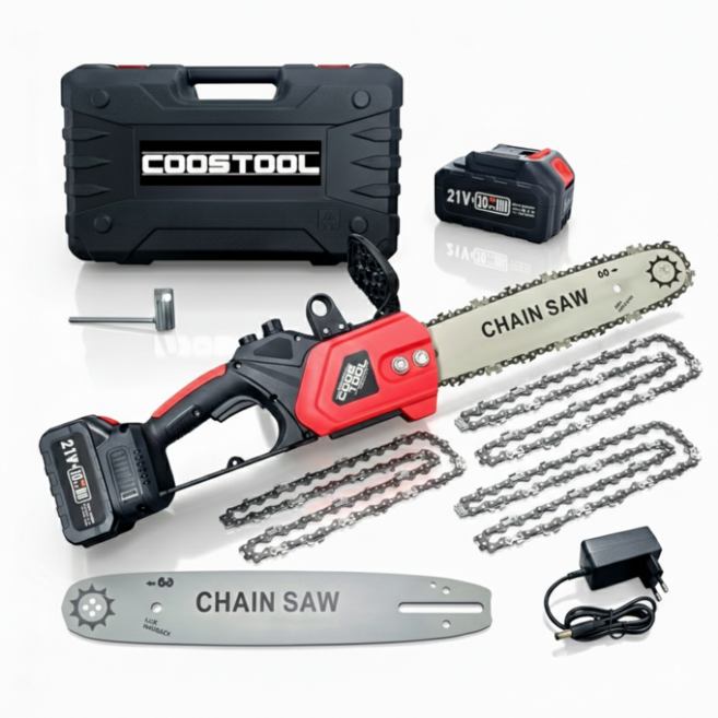 코스툴 30cm 충전식 무선 전기톱 체인톱 무선, 1개, 본품 + 배터리1개