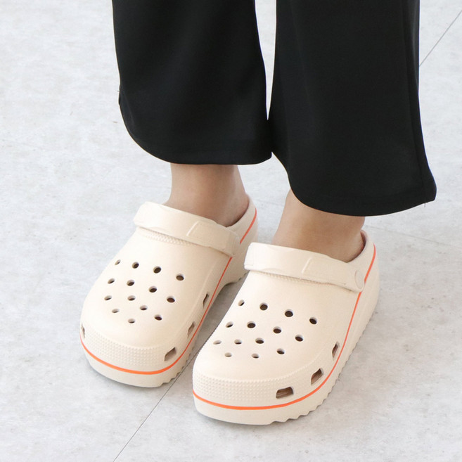 푹신 편한 경량 EVA 통굽 키높이 사무실 슬리퍼 샌들 퀸턴