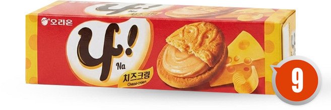 오리온 나 치츠크림 샌드, 77g, 9개