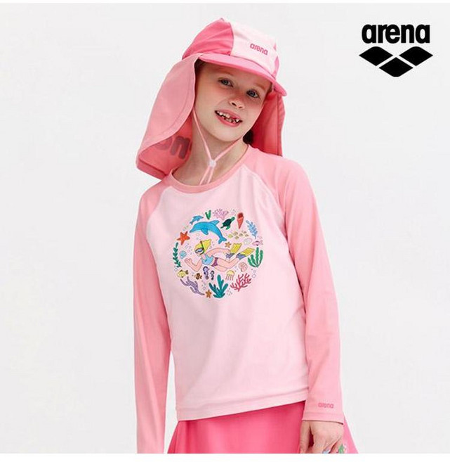 아레나 ARENA x 전황일 여아동 3PCS 래쉬가드 세트 A6BG1GS91LPK