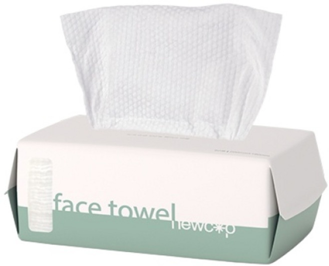 뉴코 피부과 전용 순면 100% 페이스 타올, 60매입, 1개