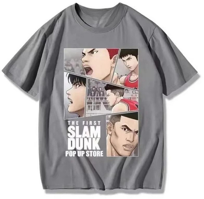 일본 애니메이션 슬램 덩크 맨 티셔츠 쇼호쿠 농구팀 사쿠라기 하나미치 프린트, D. XL, 2. 7, 1개