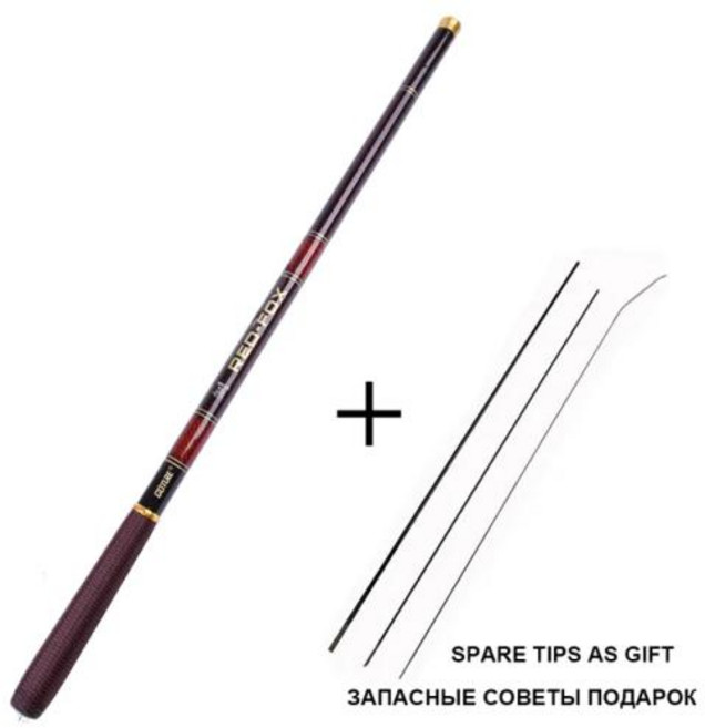 Goture 탄소 섬유 텔레스코픽 초경량 스트림 핸드 잉어 피더 텐카라 3.0-7.2m, 3.0m, CHINA, 6) RED-FOX - 3.0m