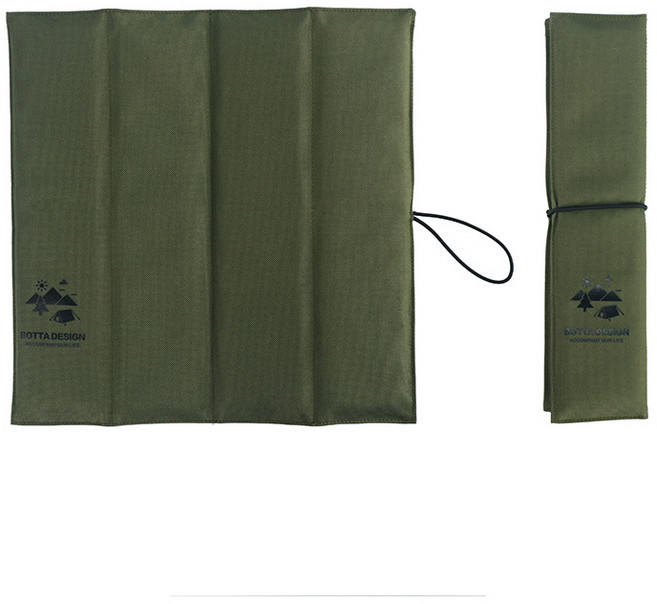 아웃도어 휴대용 4단 접이식 등산 폴딩 방석, 카키그린