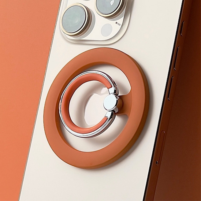 [강력 내구성]두들잇 맥세이프 그립톡 M7홀더(아이폰 갤럭시 탈부착 스마트톡 핑거 링), 1개, (M7)Papaya Orange