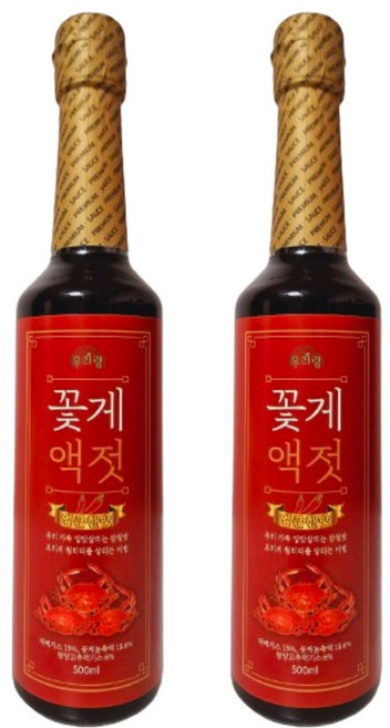우리랑 프리미엄 꽃게액젓 얼큰한맛 이영자파김치레시피, 2개, 500ml