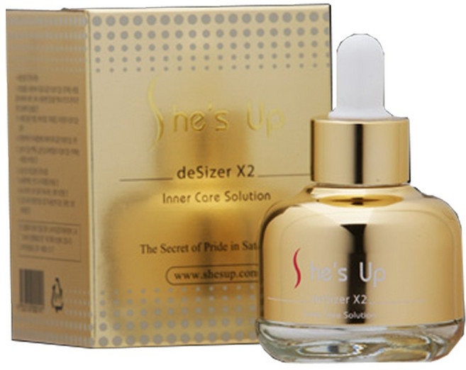 쉬즈업디사이저 30ml 질수축 질탄력 10분후 마법같은 놀라운변화 샘플증정 환불제도 여성청결제 질세정제 질탄력에센스, 쉬즈업디사이저 엑스투(골드), 1개