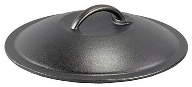 Lodge BOLD 미리 시즈닝된 프리미엄 주철 뚜껑 - 프라이팬 그릴 팬 그리들 및 더치 오븐용 25.4cm(10인치) 380720