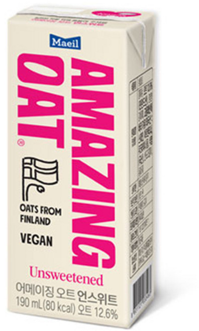 매일유업 어메이징오트 언스위트 190mL비건음료/무배, 190ml, 36개