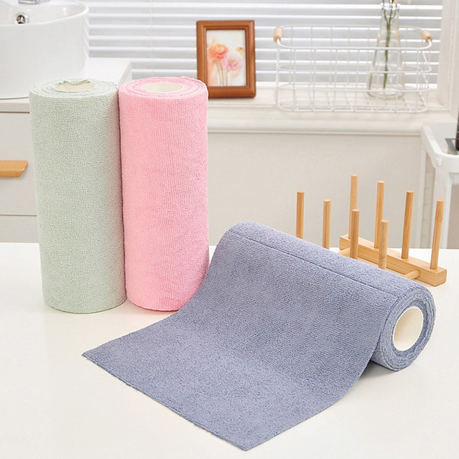 빨아쓰는 일회용 컬러 행주 그린 25x25cm, 1개, 20개입