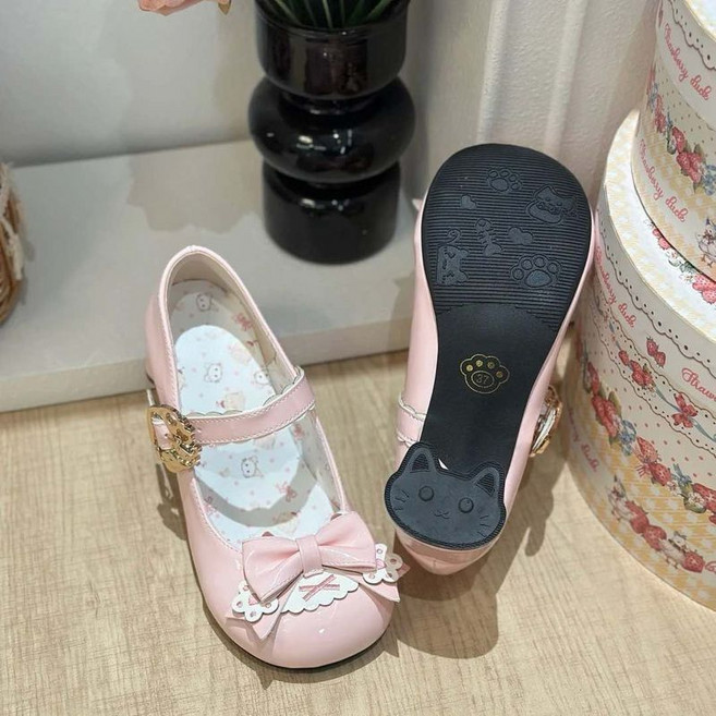 Lolita鞋 小皮鞋 喵爪派對3.0 貓爪蝴蝶結可愛甜美女單鞋