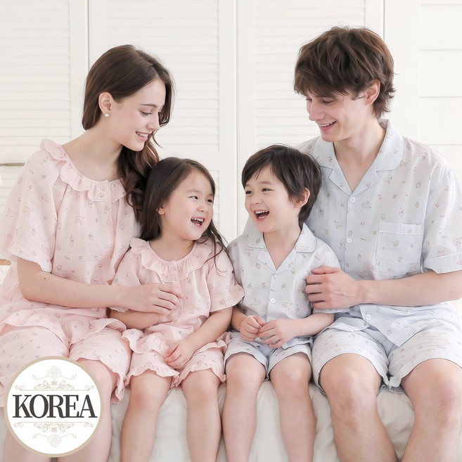 패밀리 가족 잠옷 반팔 여름 파자마 홈웨어 실내복