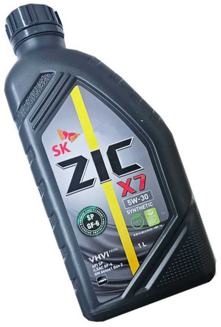합성 엔진오일 가솔린 SK지크 X7 1L 휘발유 LPG 겸용차량 윤활유 5W30, 5W-30, 1개, ZIC(X7)
