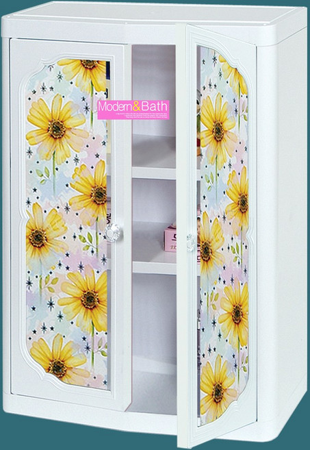 모던라이프 화이트 특허 욕실 수납장 인테리어 욕실장 플라스틱 수건장 정리대 수납선반, 욕실장 630 중형 해바라기, 1개